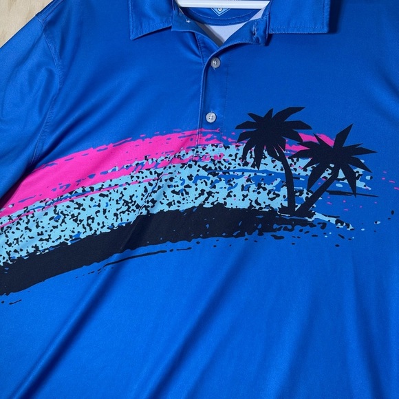 Chubbies The Weekend Has Arrived Golf Polo Shirt Mens XL Blue Short Sleeve - Picture 4 of 9